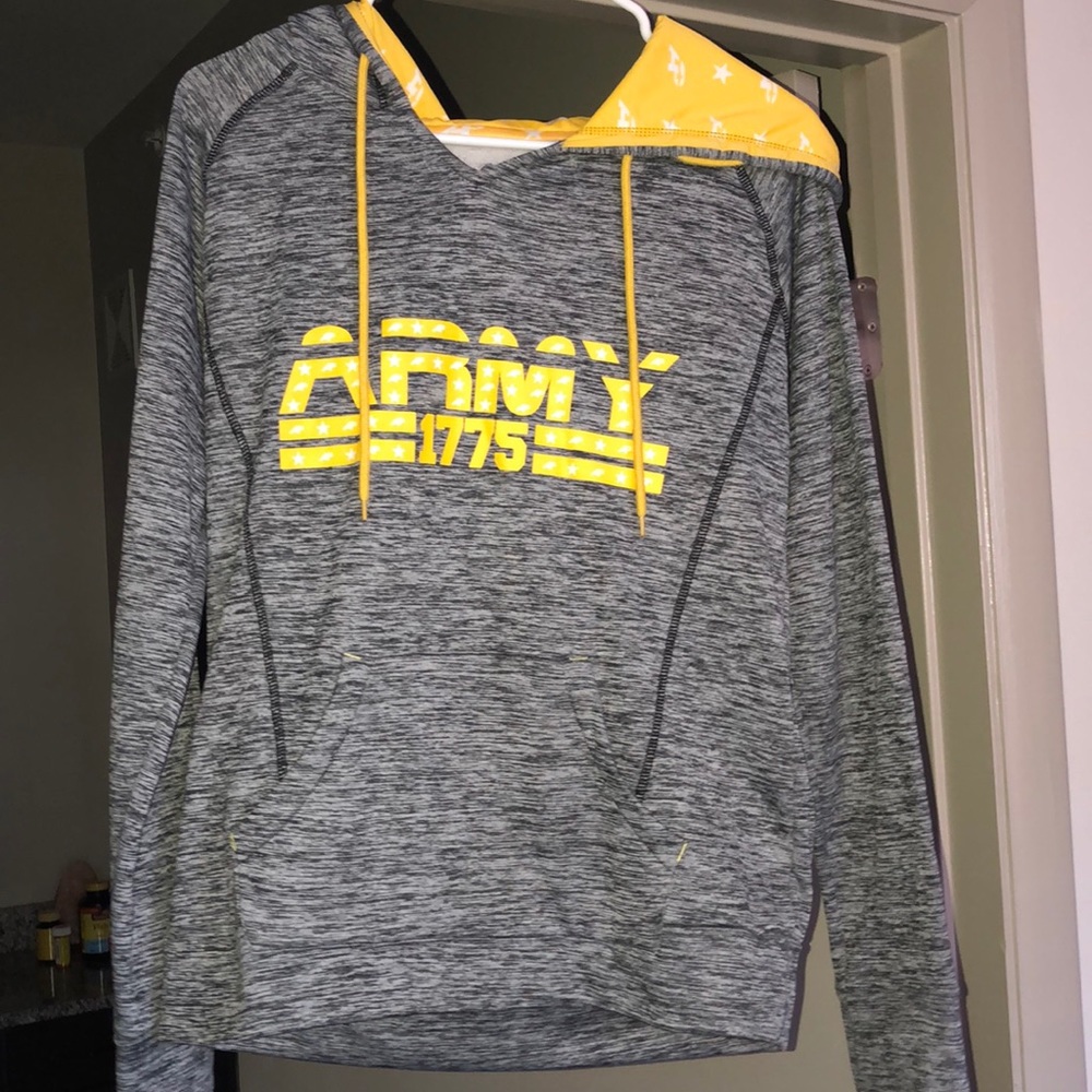 Grey and gold army hoodie